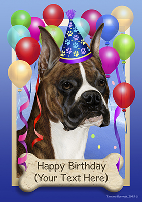 Details about   Boxer Brindle Uncropped Happy Birthday Flag 